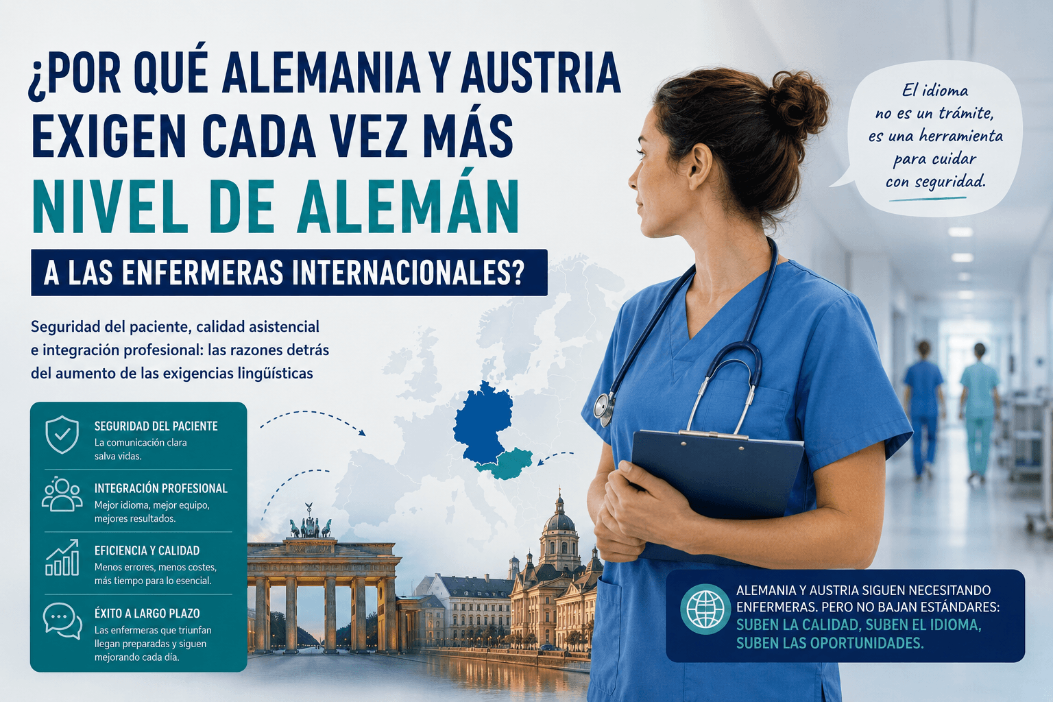¿Por qué Alemania y Austria exigen cada vez más nivel de alemán a las enfermeras internacionales?